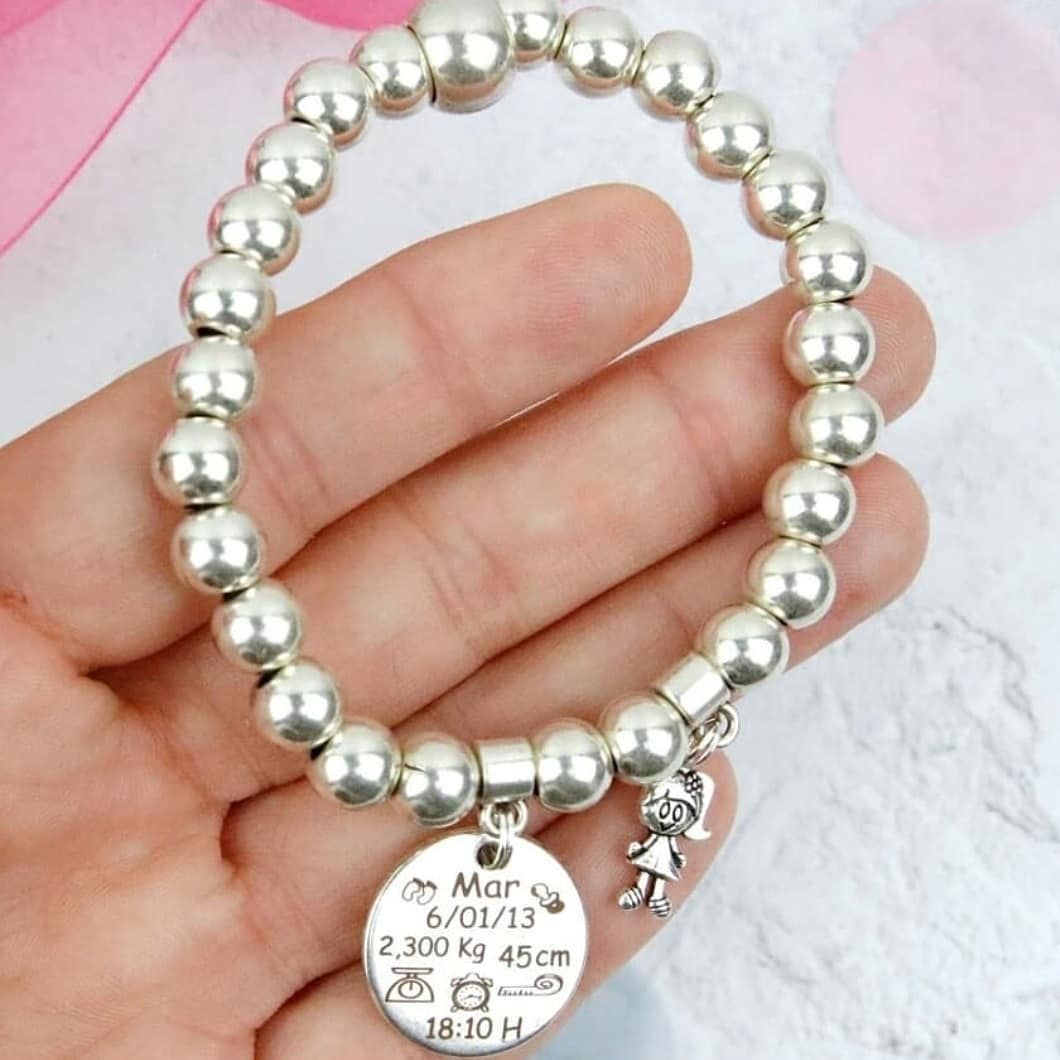 Pulsera natalicio de bolas