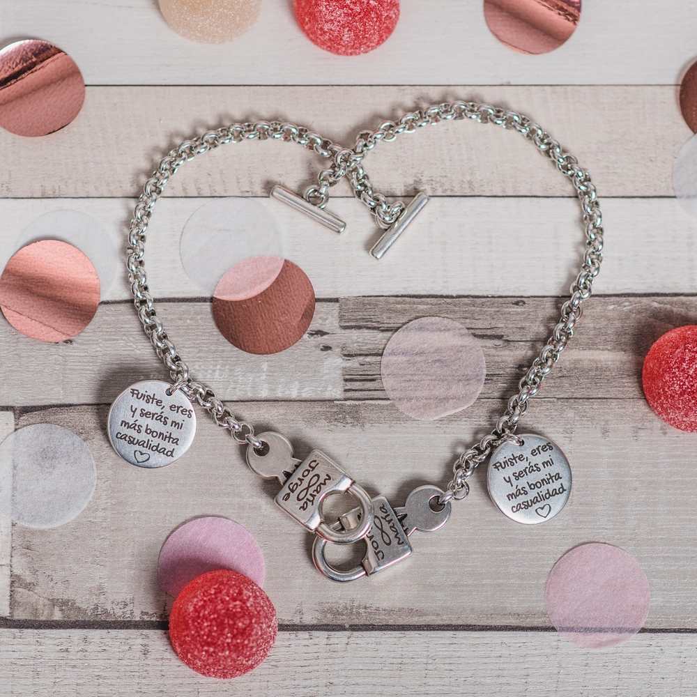 Conjunto pulseras personalizadas candado