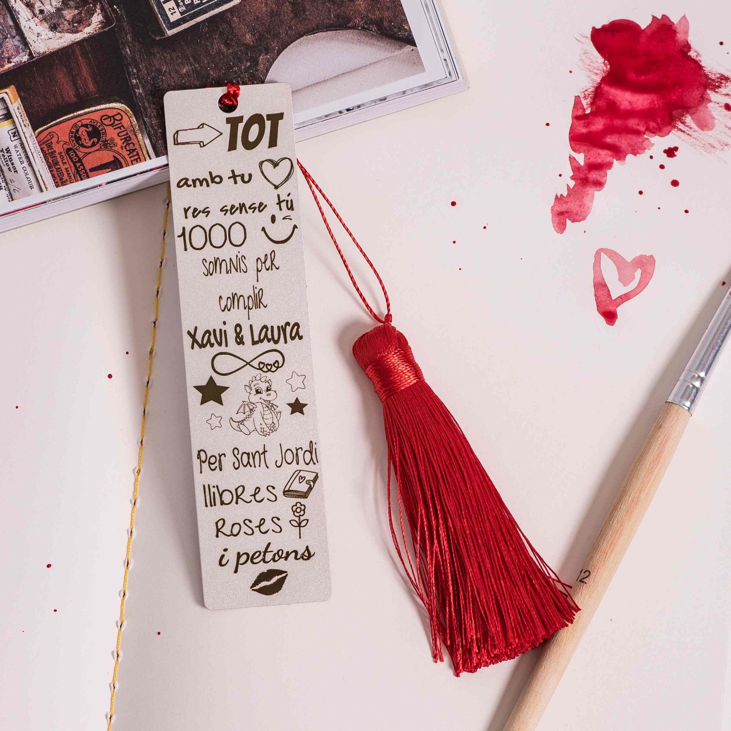 Marcapáginas personalizado Sant Jordi