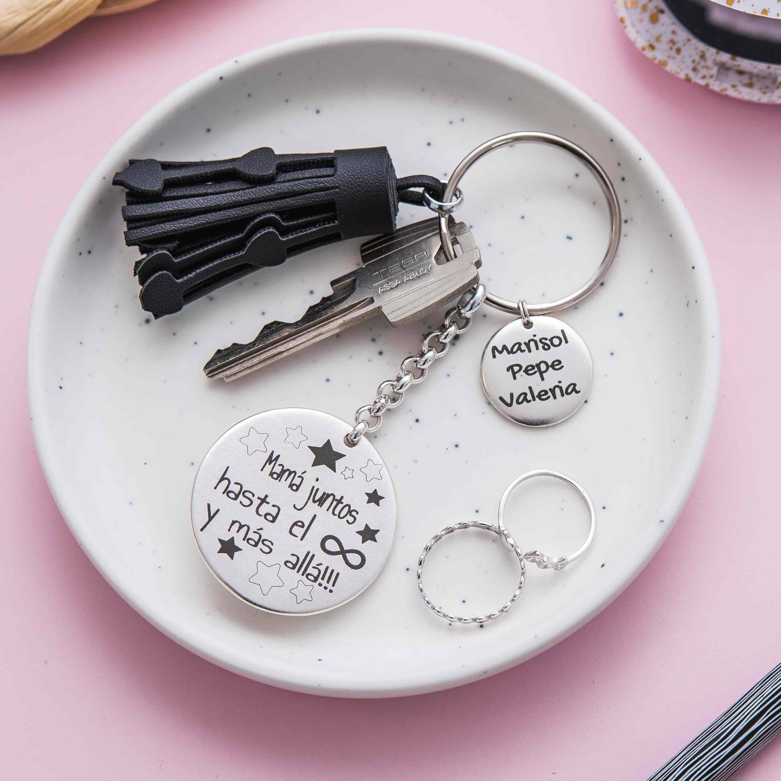 llavero personalizado mamá juntos