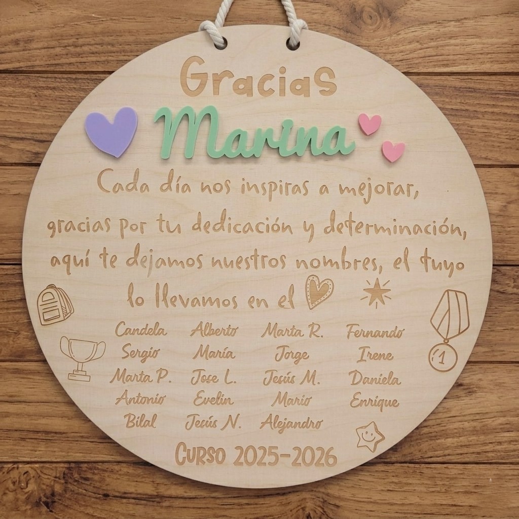 Placa personalizada entrenador o entrenadora