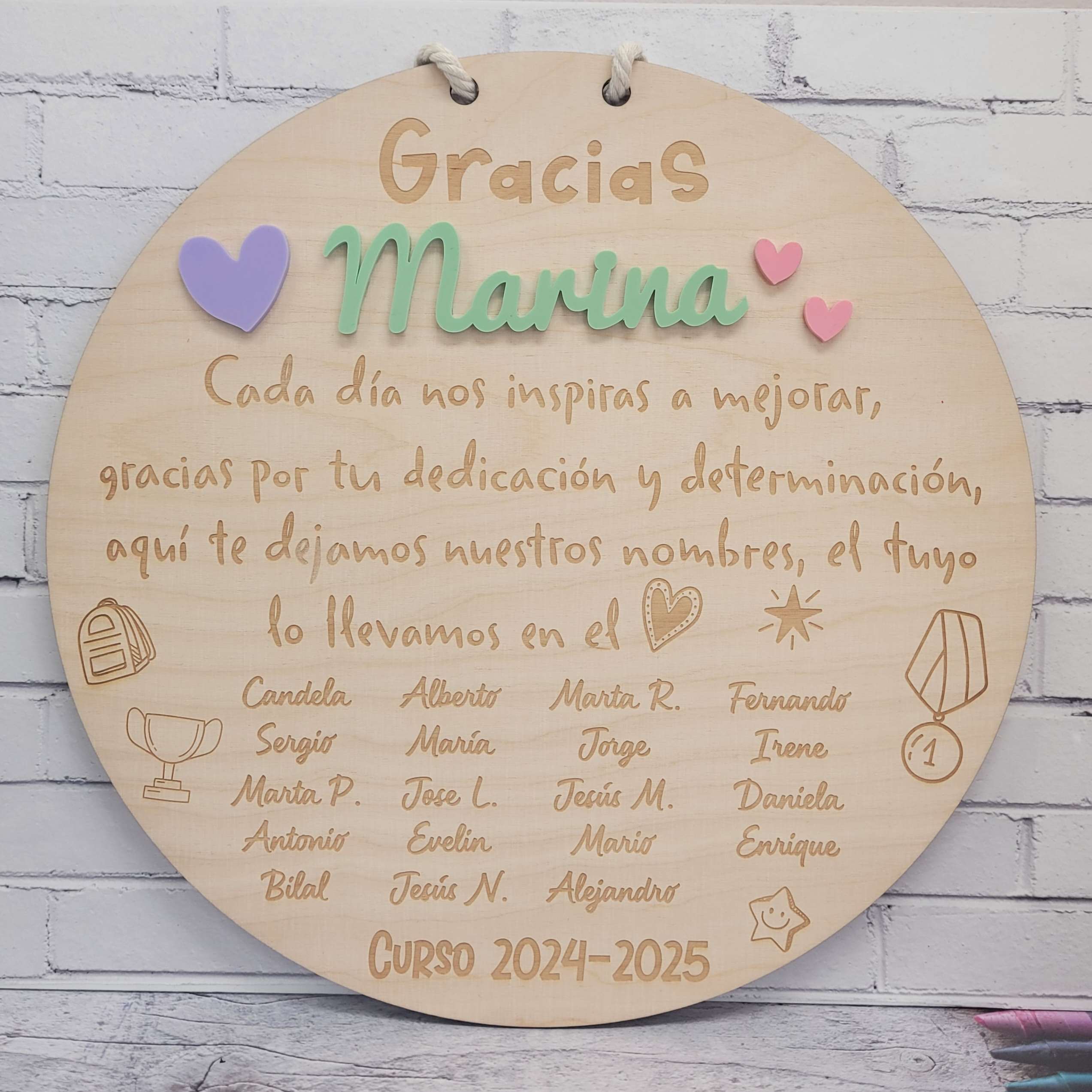 Placa personalizada entrenador o entrenadora