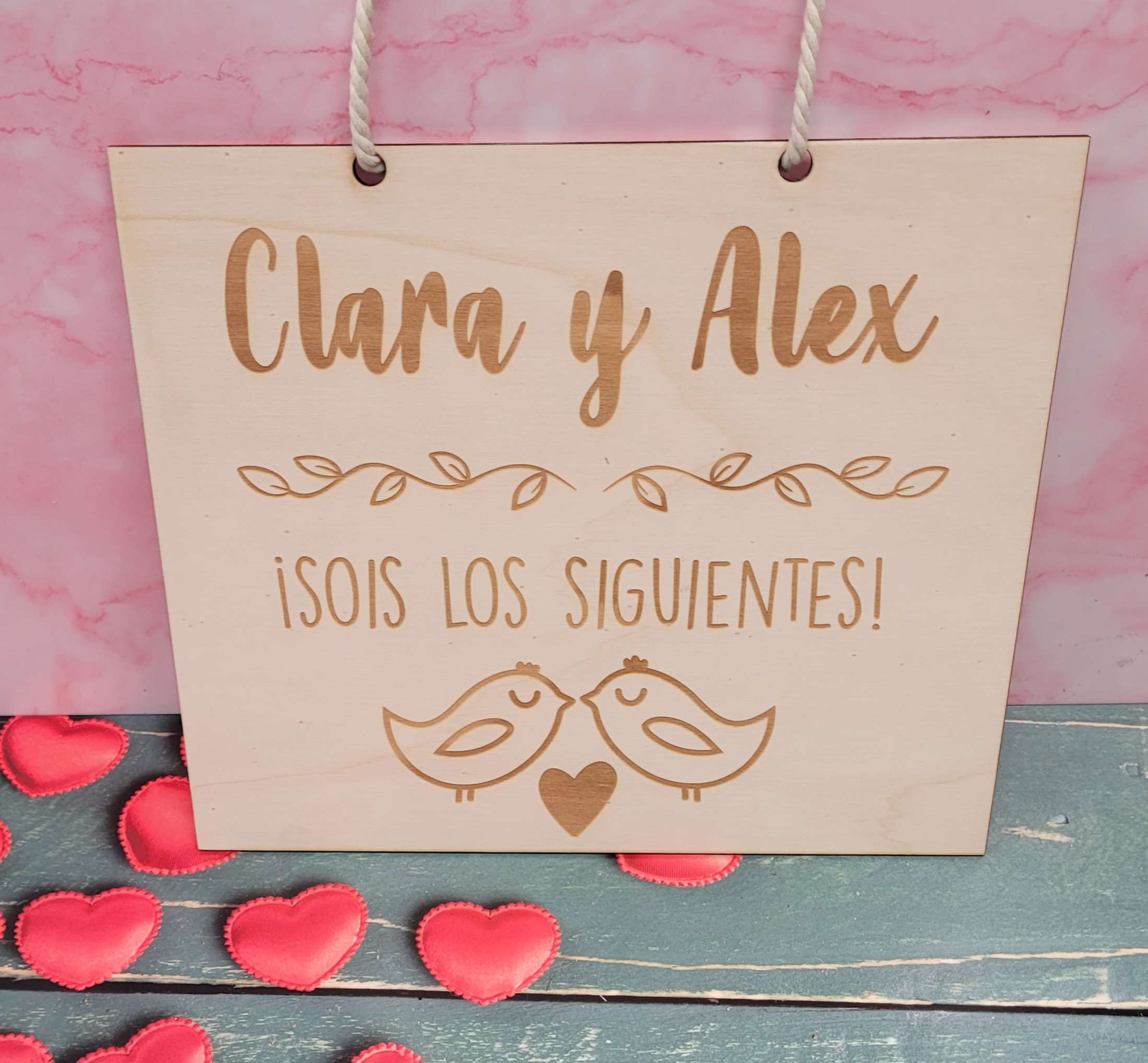 Cartel sois los siguientes boda