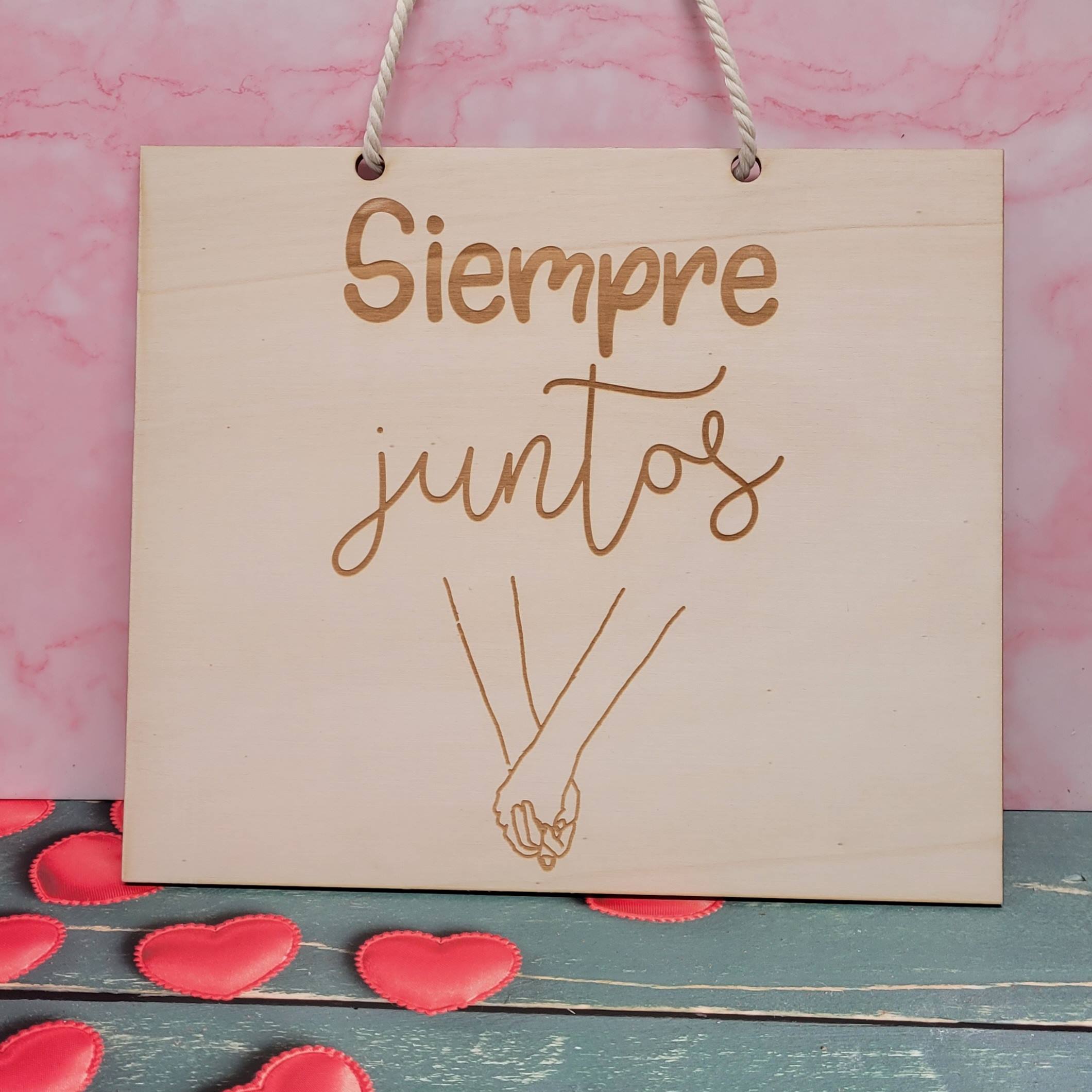 Cartel de boda siempre juntos