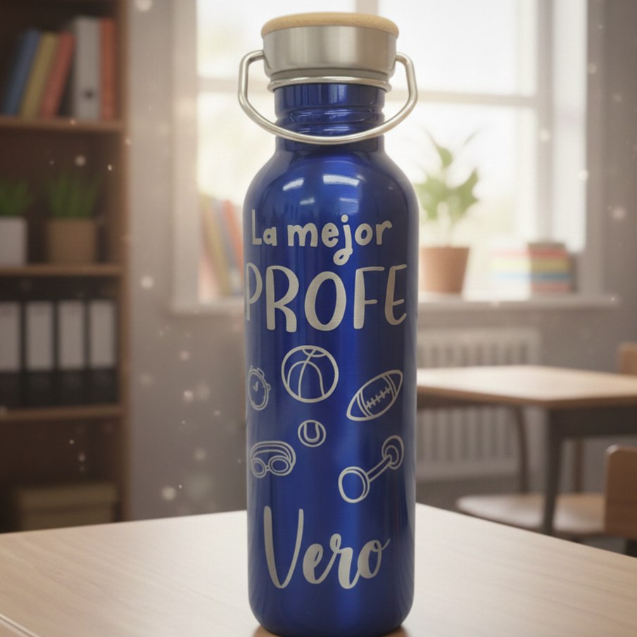 Botella personalizada profe gimnasia