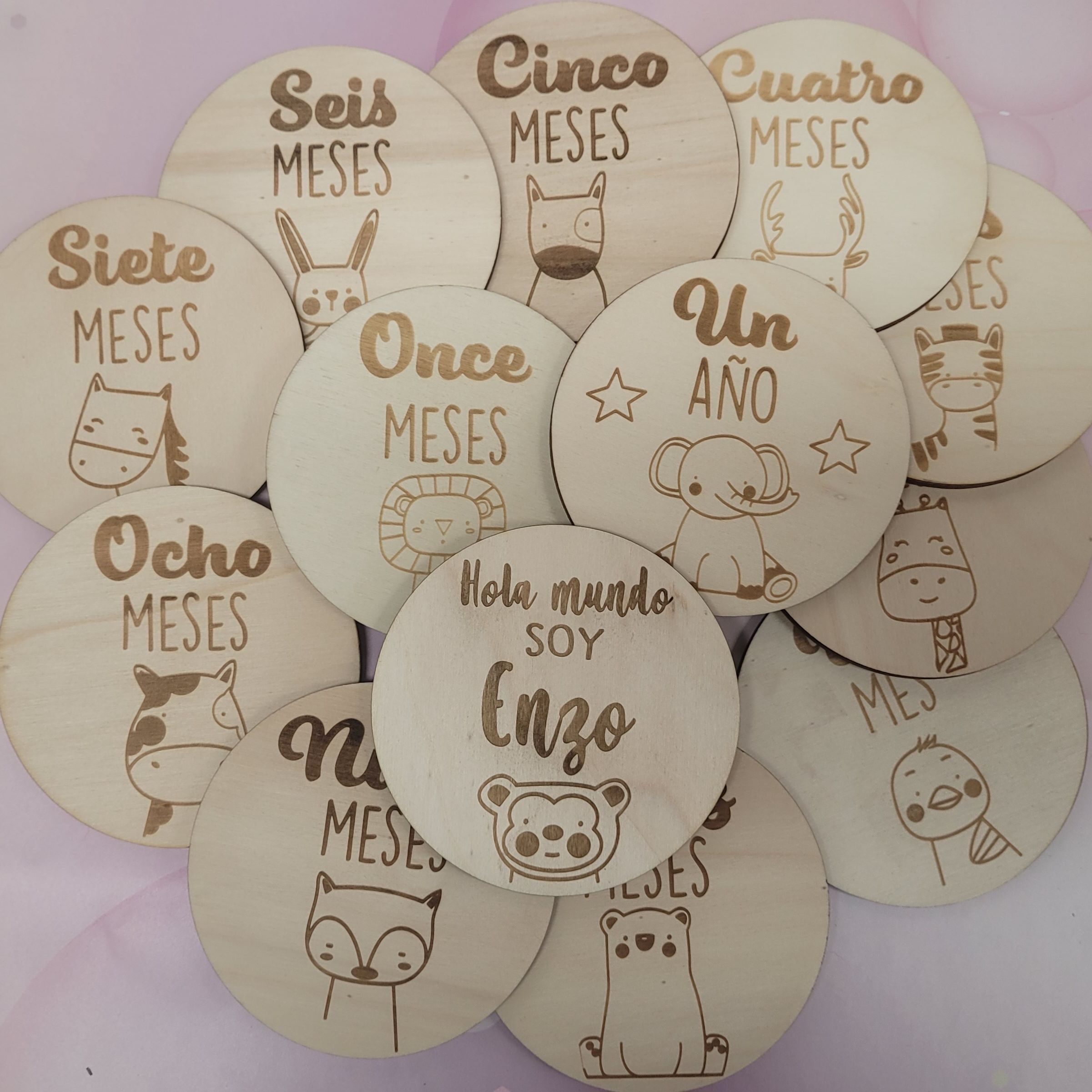 Cumple mes personalizado animales