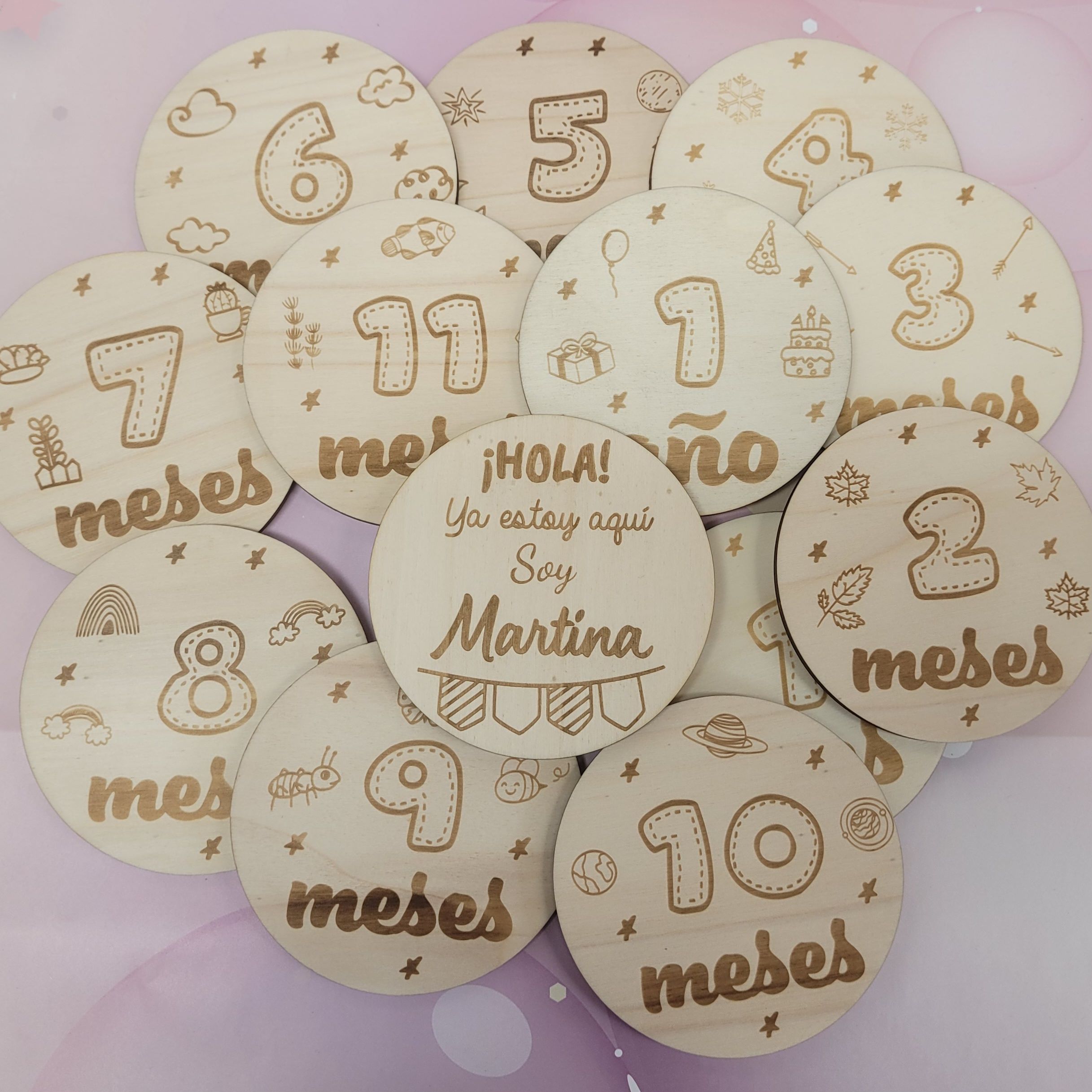 Disco cumple mes personalizado