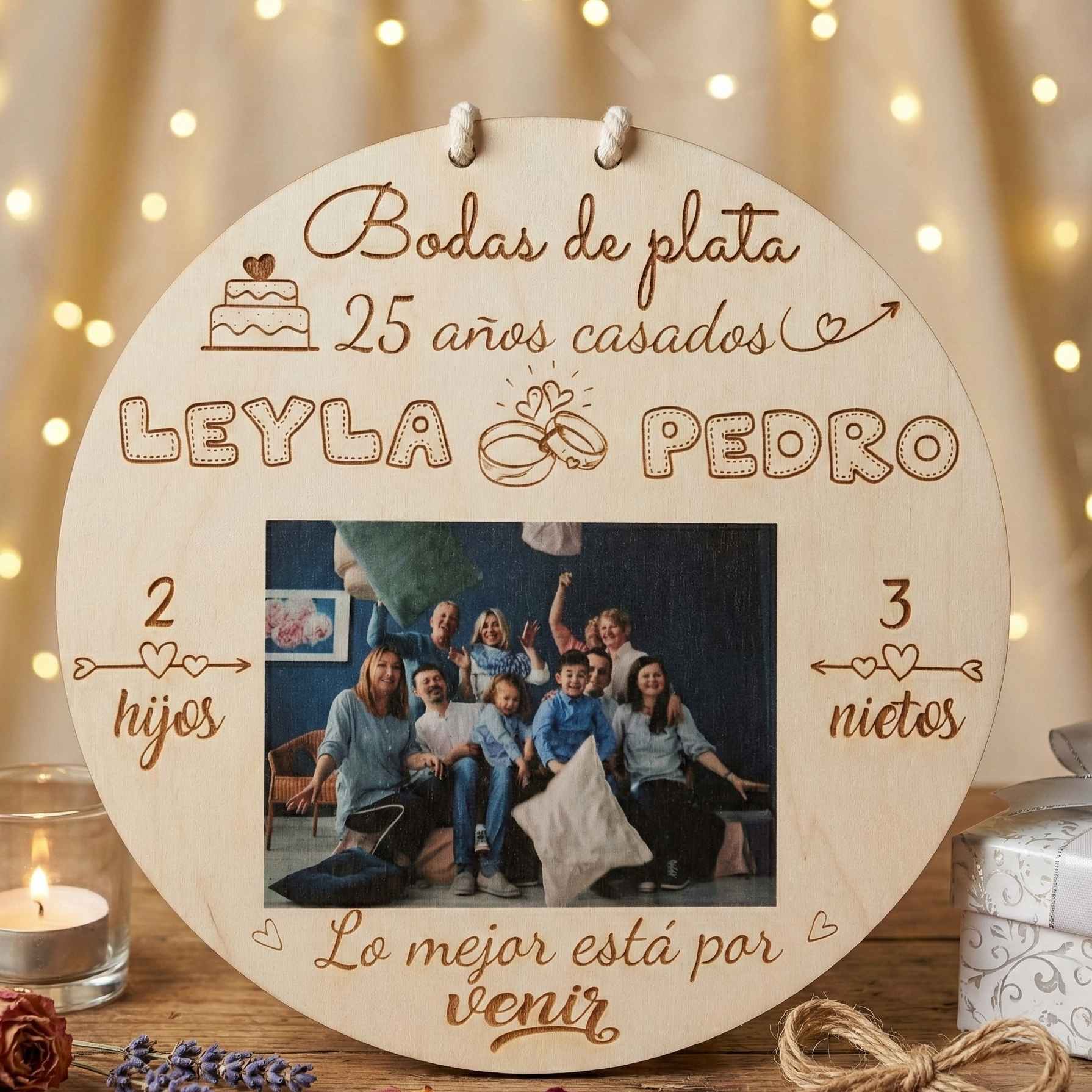 Placa matrimonio personalizada