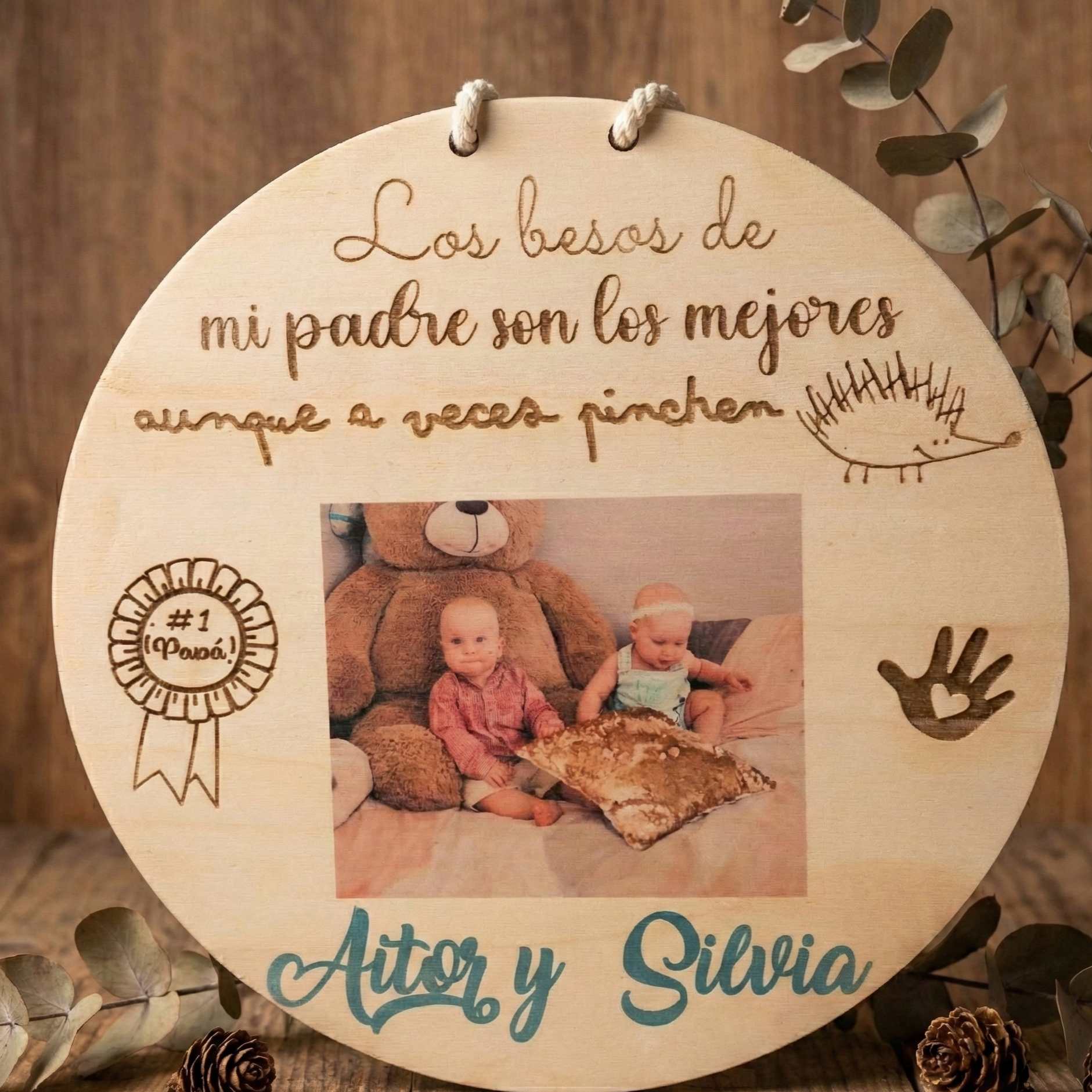 Placa personalizada papá