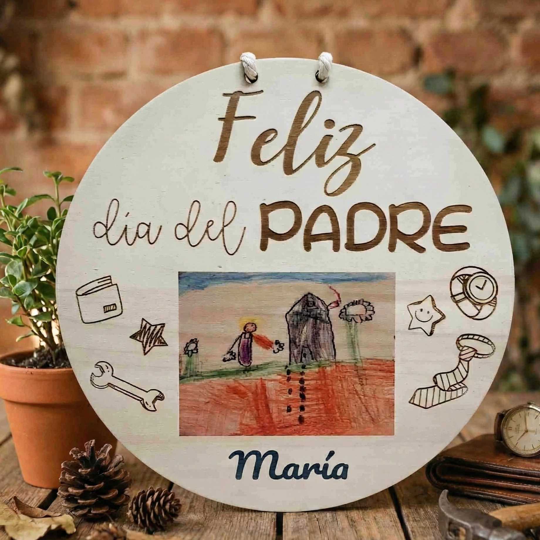 Placa personalizada feliz día del padre