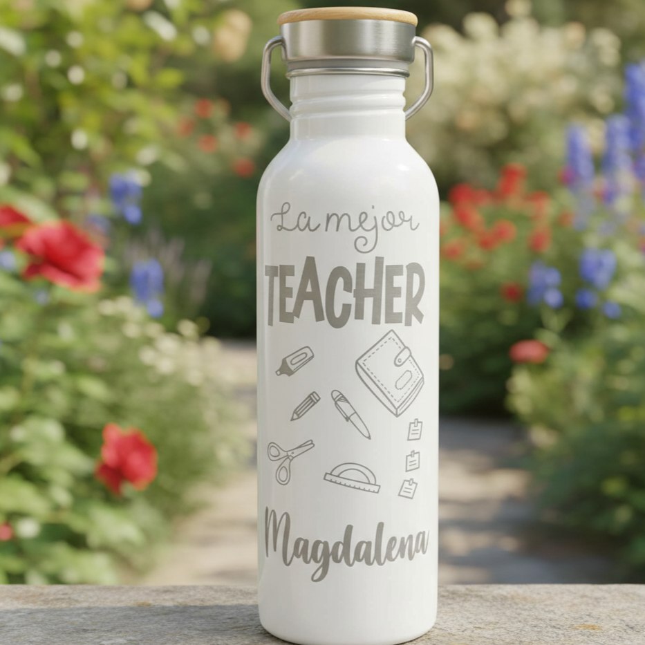 Botella personalizada la mejor teacher