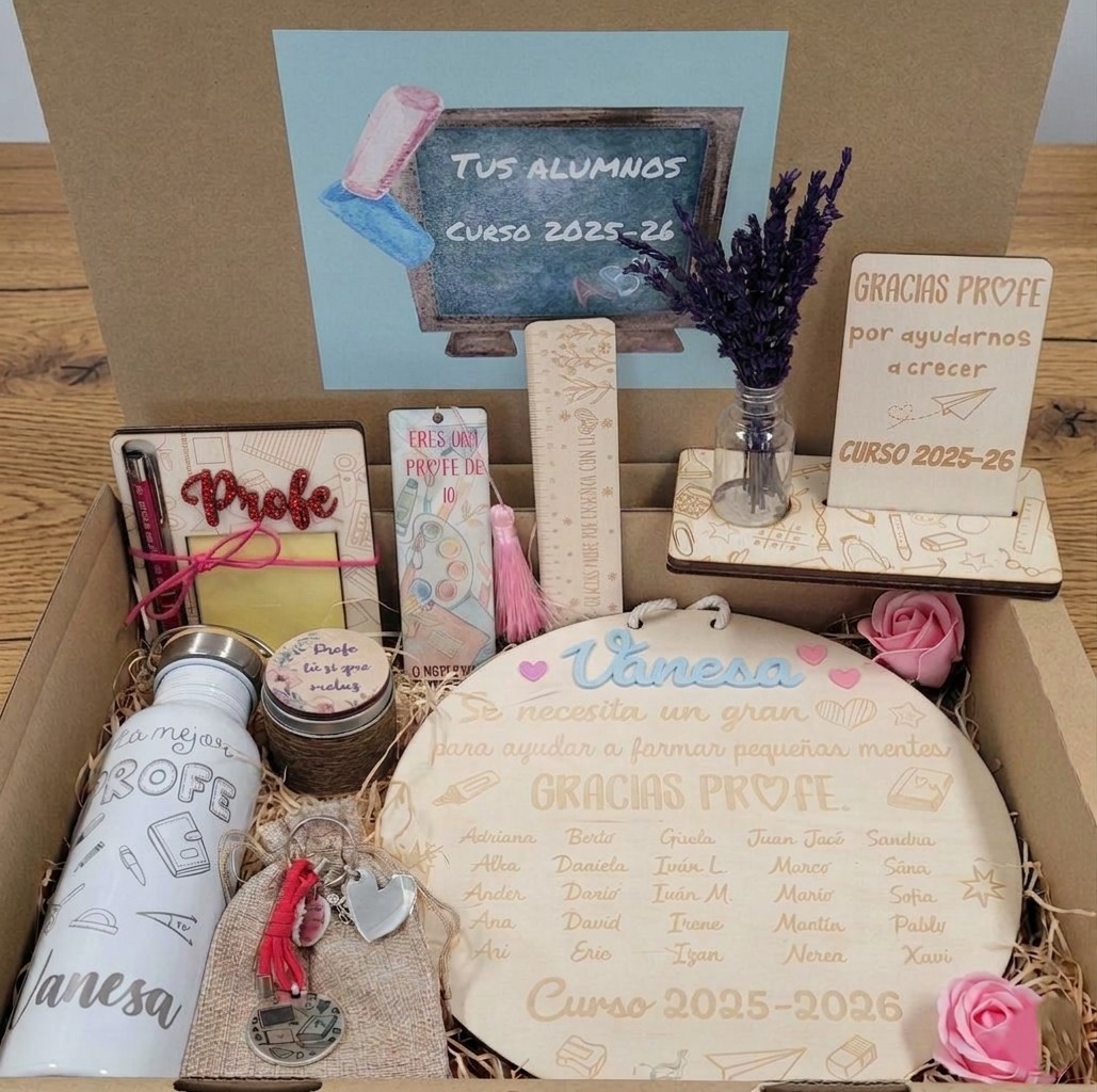 Caja regalo profe el regalo más completo