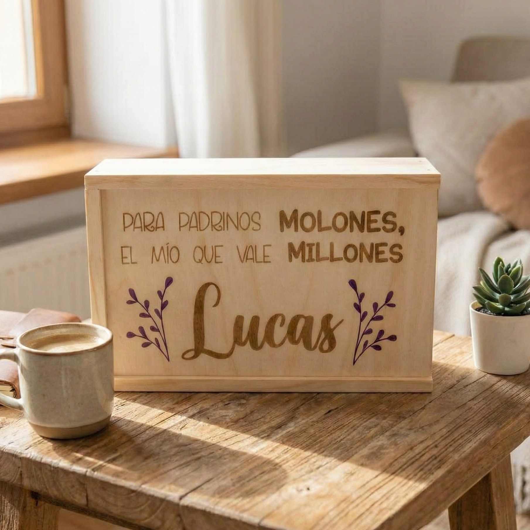 Caja personalizada llavero padrino