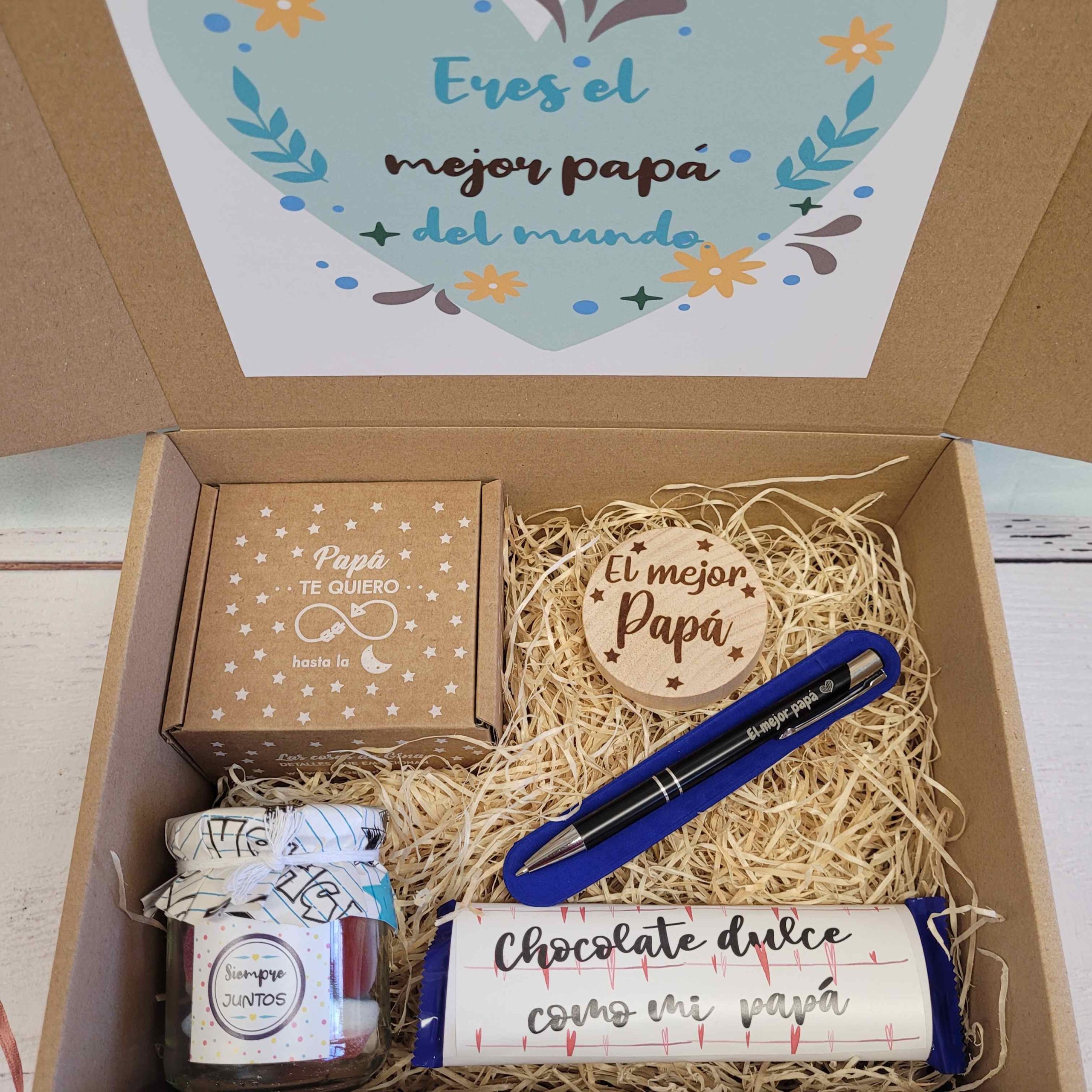 Caja regalo día del padre con llavero