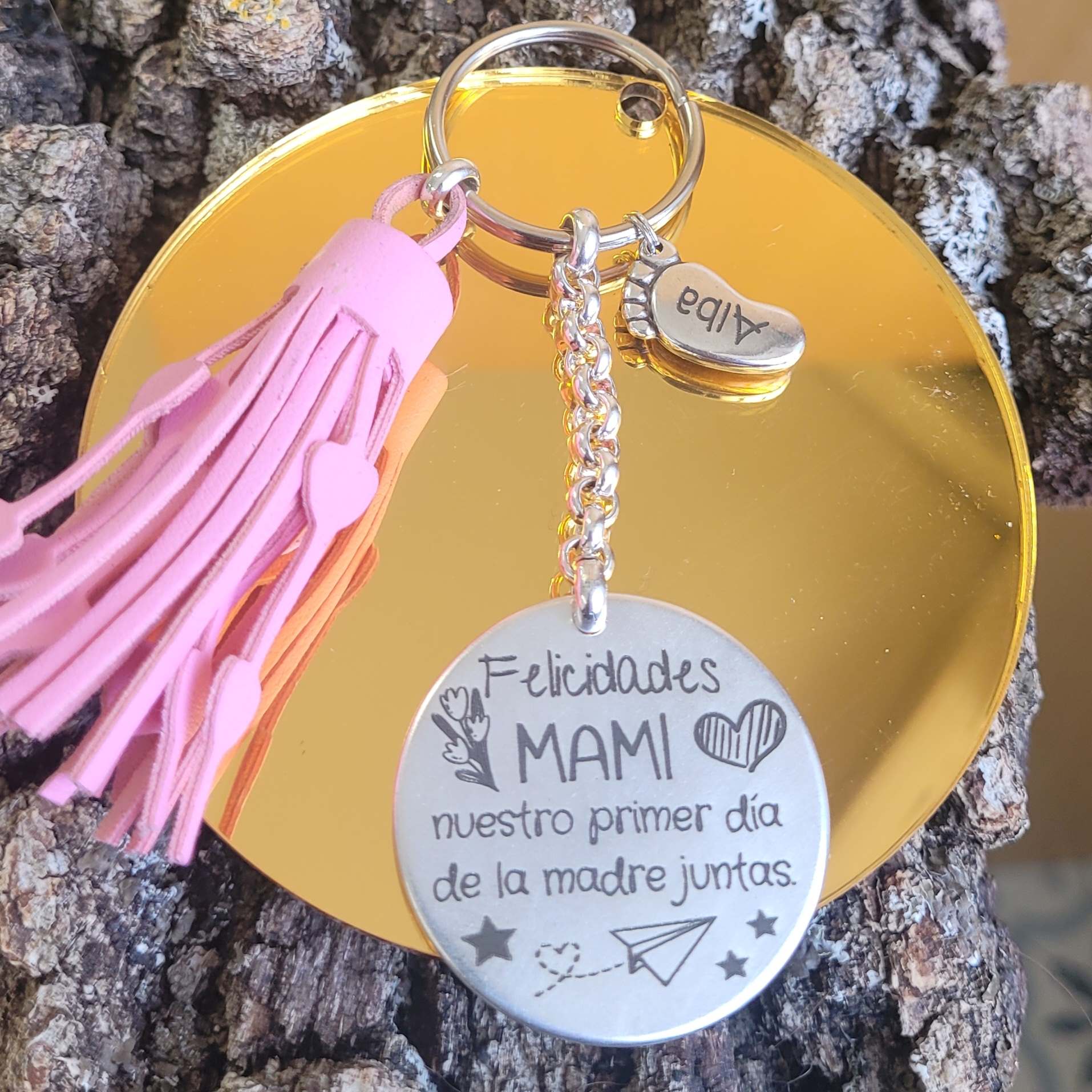 Llavero nuestro primer día de la madre juntas