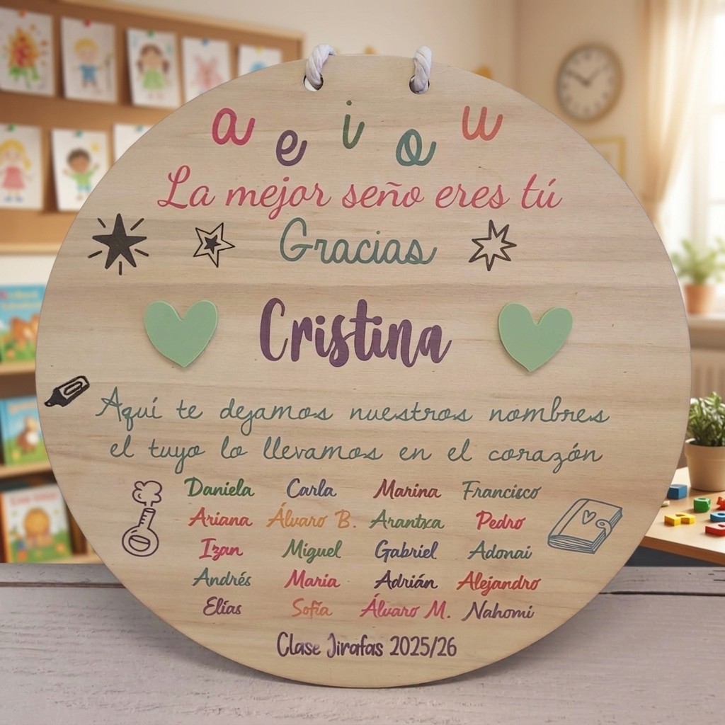 Placa la mejor seño eres tú color