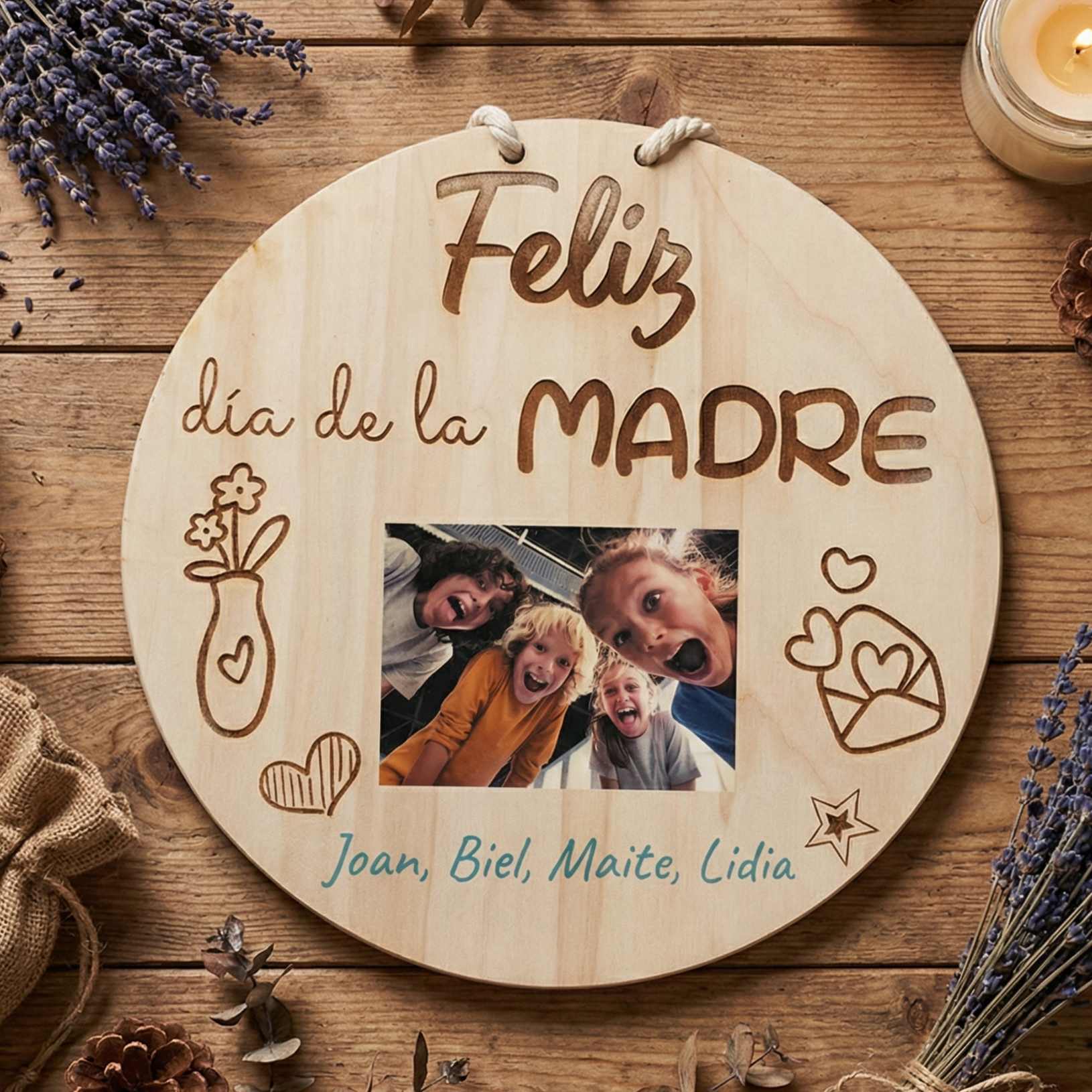 Placa personalizada feliz dia de la madre