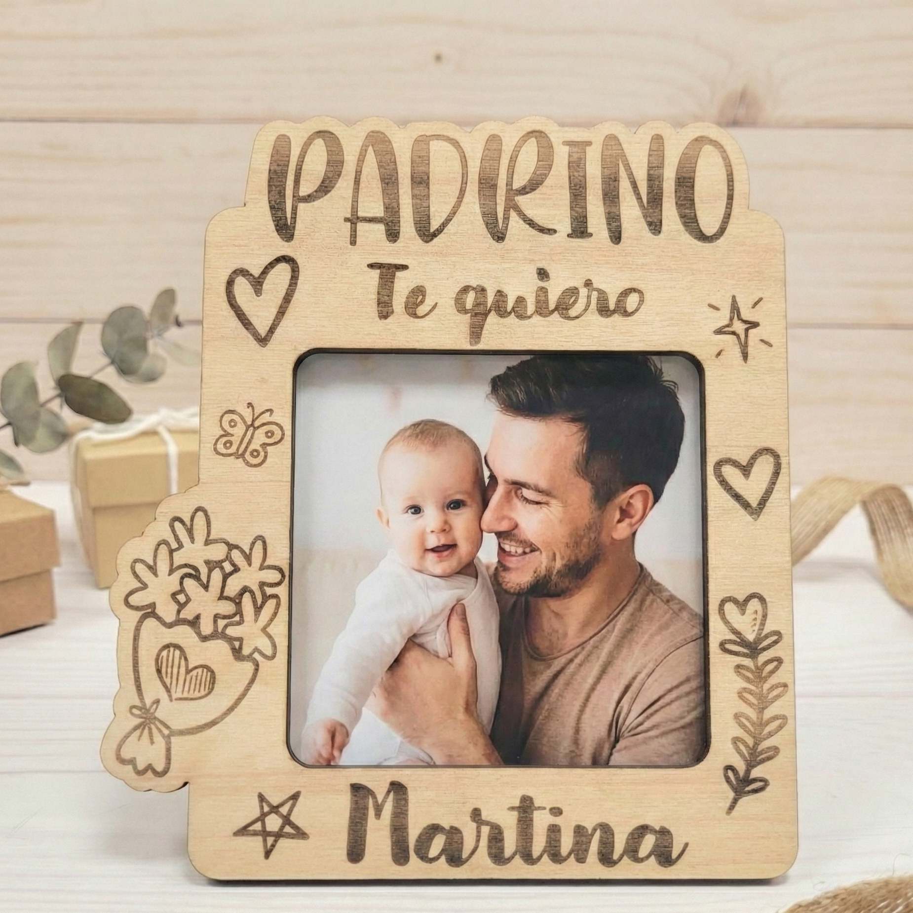 Marco foto tipo polaroid padrino