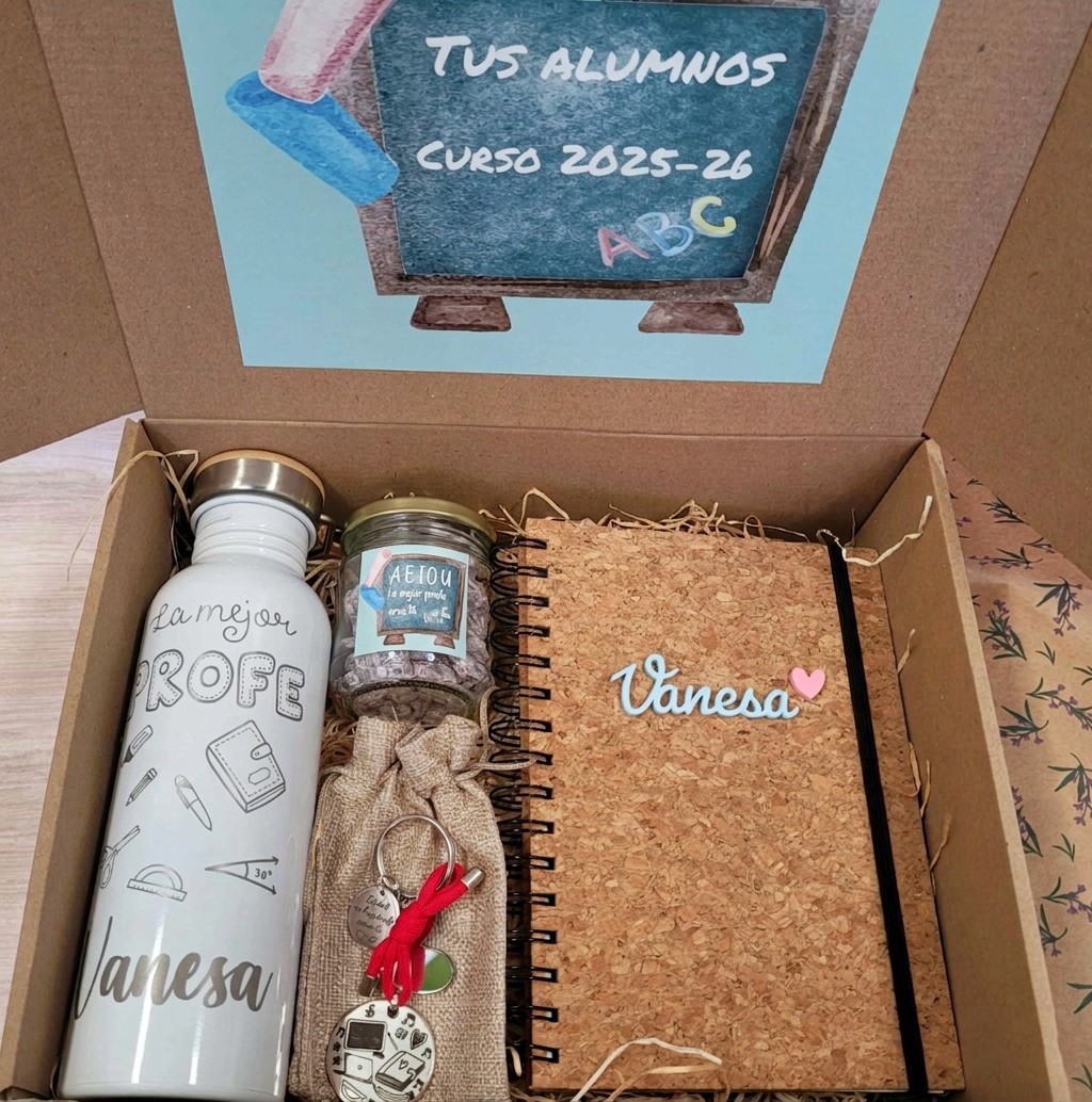 Regalo box profe con llavero