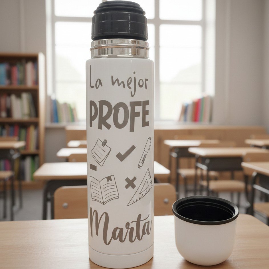 Termo personalizado para profesora
