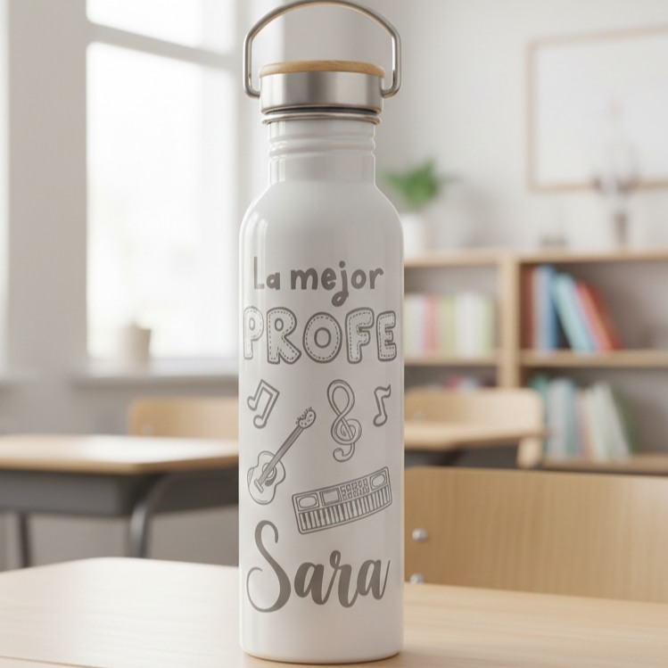 Botella personalizada profe música