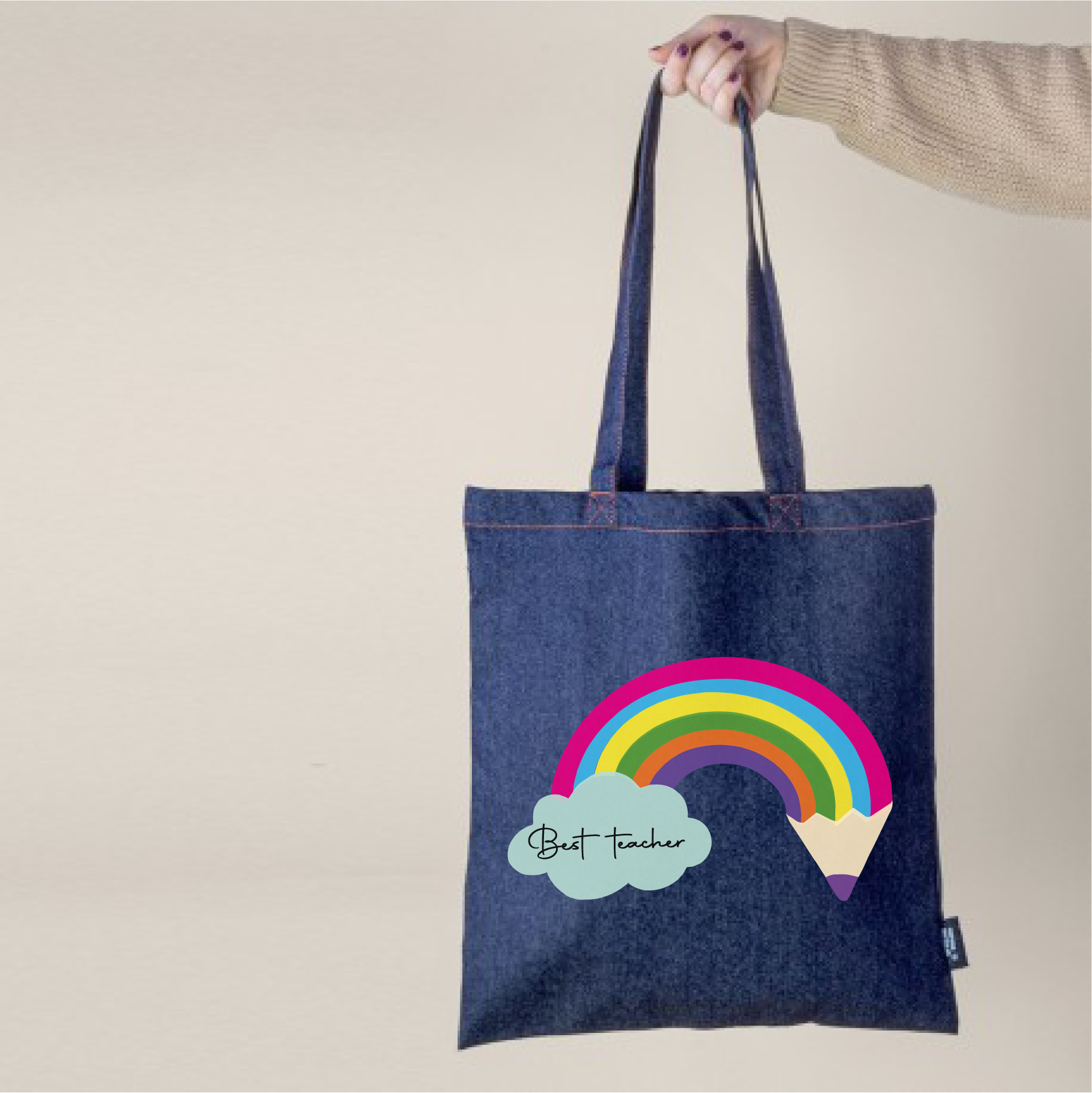 regalo teacher bolsa vaquera