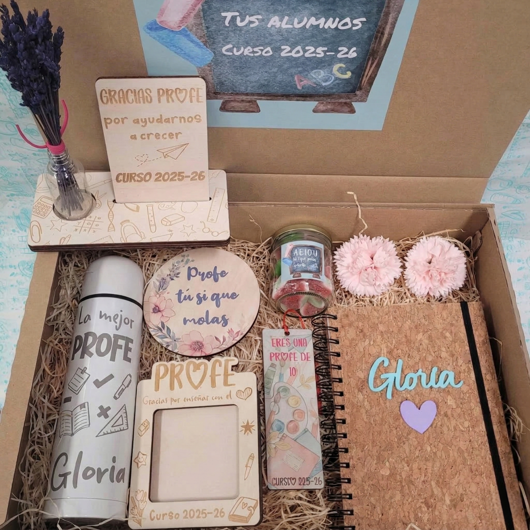 Set regalo profesora termo