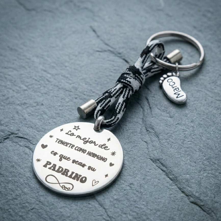 Llavero padrino regalo bautizo