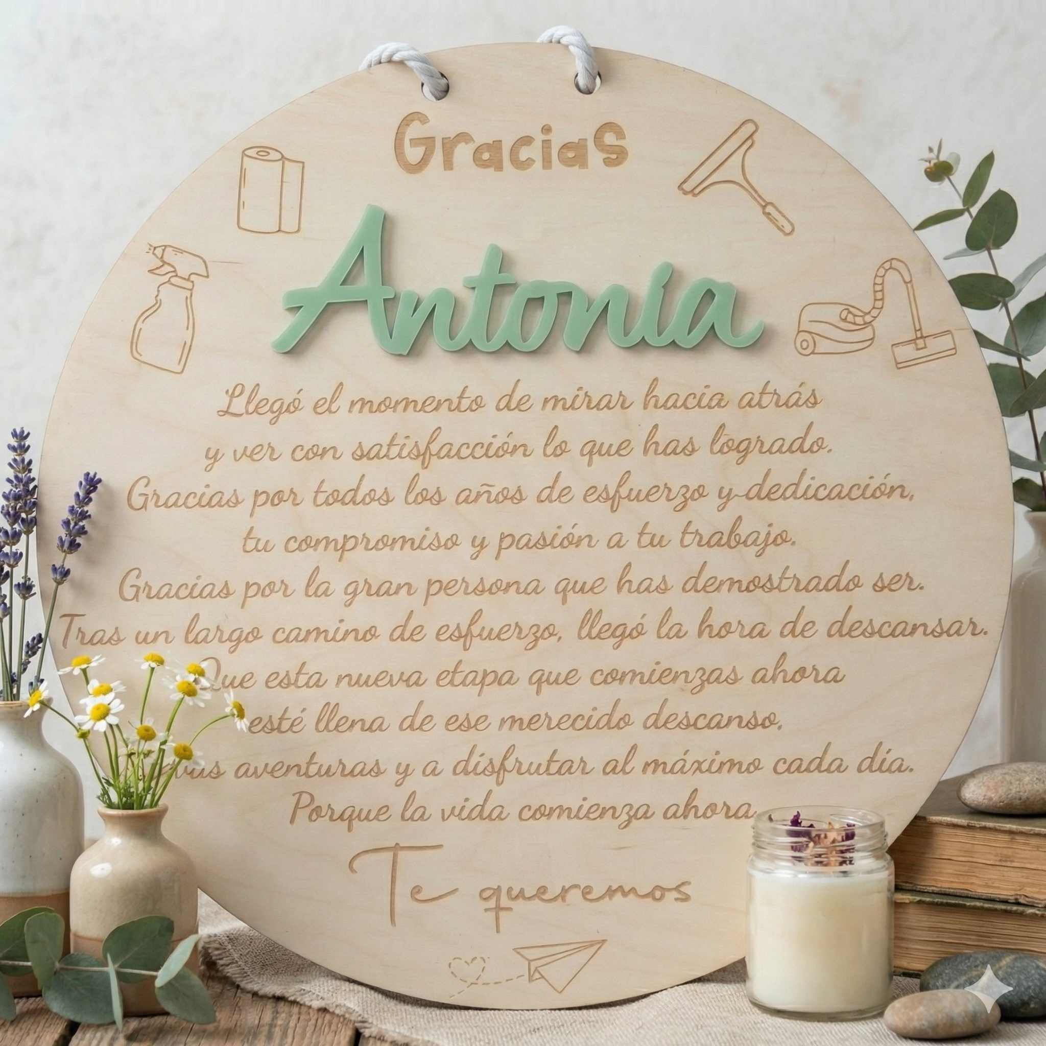 Placa de jubilación personalizada