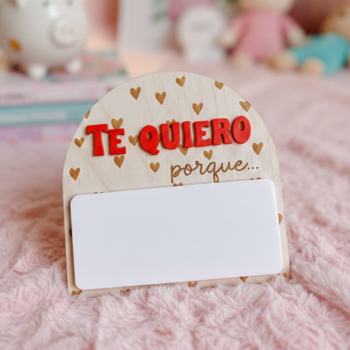 Placa Te quiero porque roja