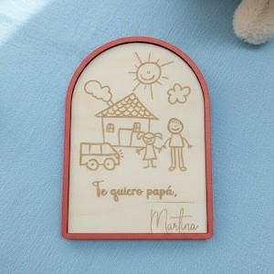 Regalo con dibujo grabado