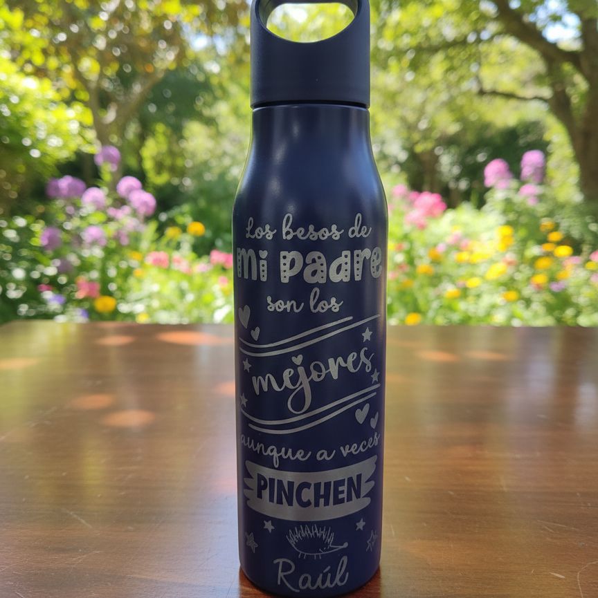 Botella regalo papá erizo