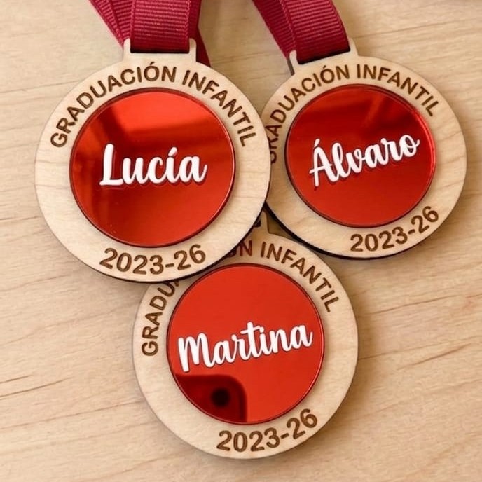 Medalla graduación espejo