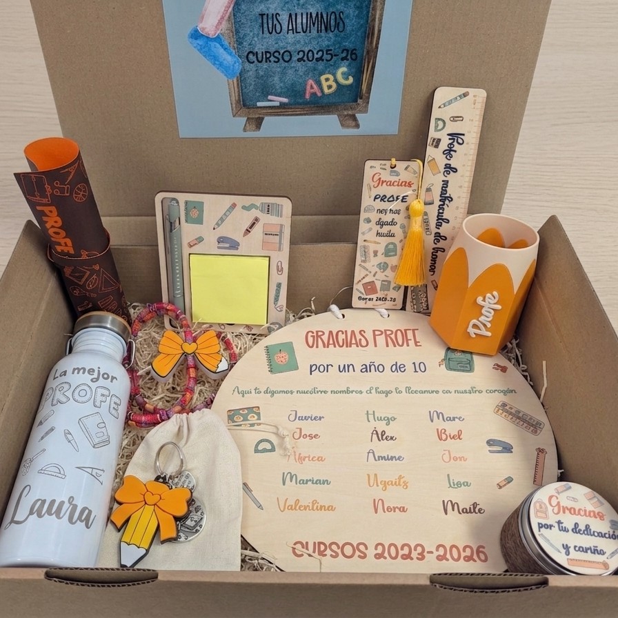 Caja personalizada para profe color
