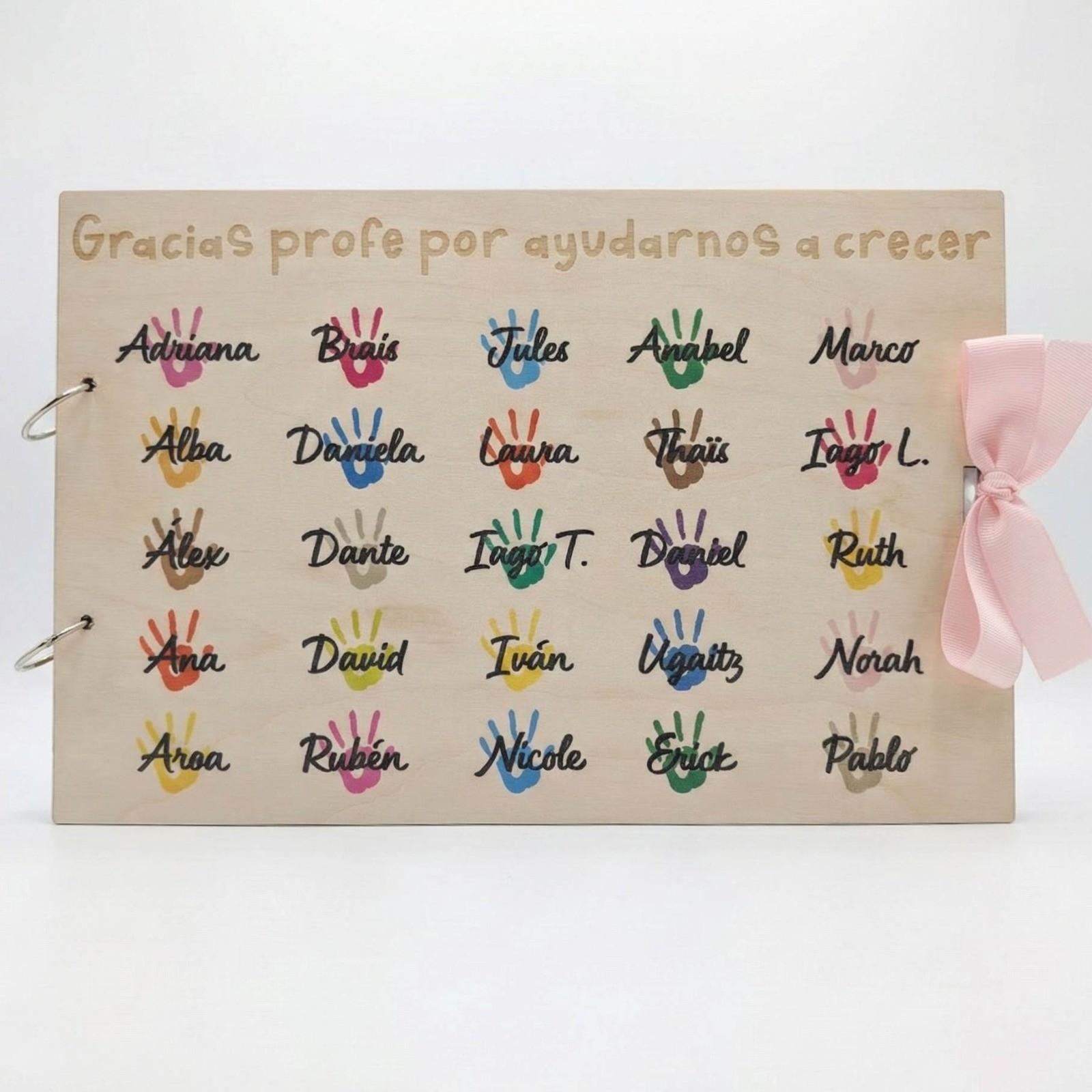 Libro de firmas regalo profe