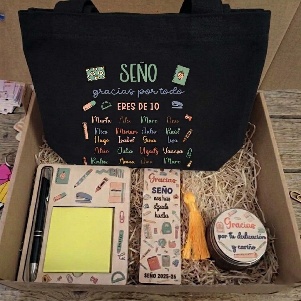 Pack para seño tote nombres